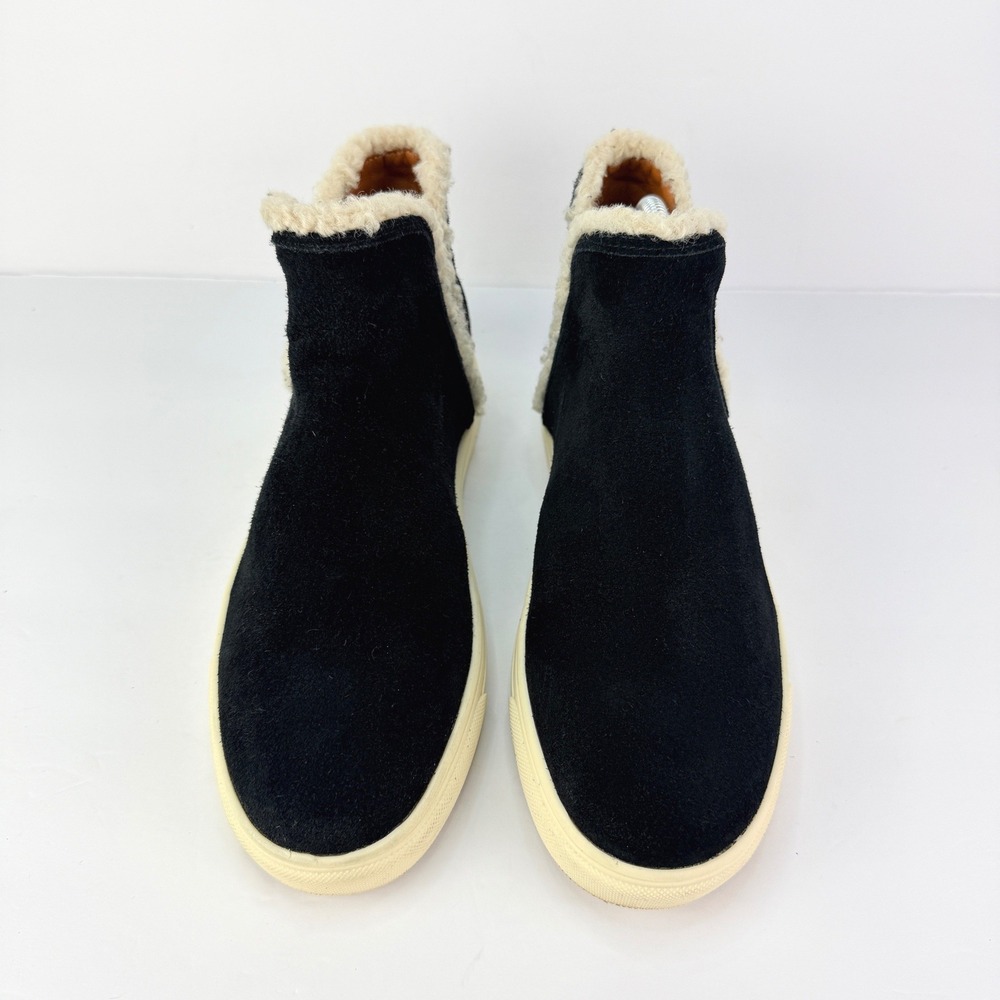 Lucky Brand 10M Laycia Black Suede Shearling Lined Womens Winter Ankle Boots - Picture 3 of 11